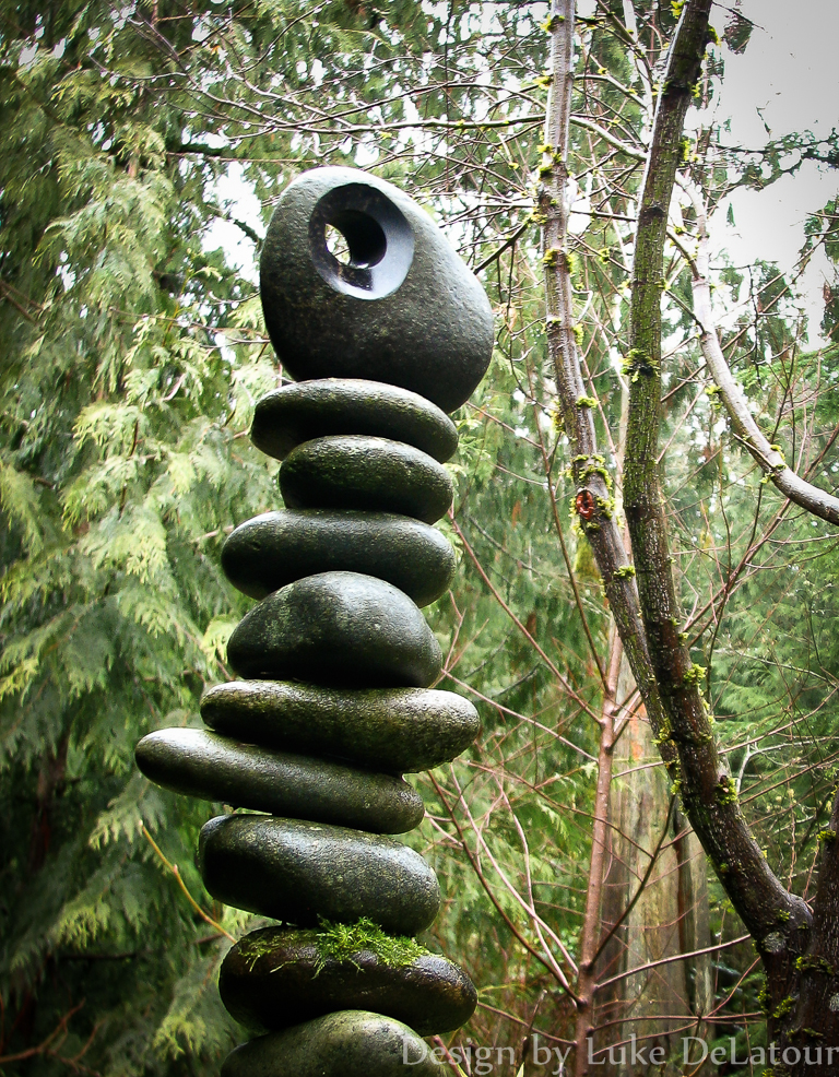 A stone cairn designed by local artist Luke DeLatour has special significance. Photo credit; Ashley Ross Markley